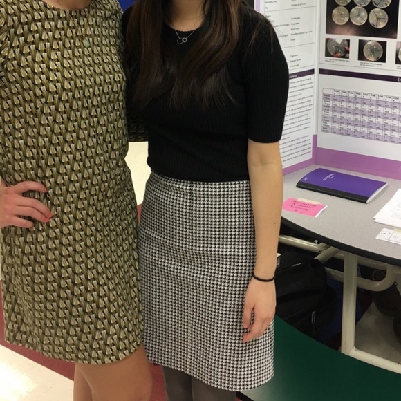 Theory Black and White Wool Dress - Picture 5 of 5